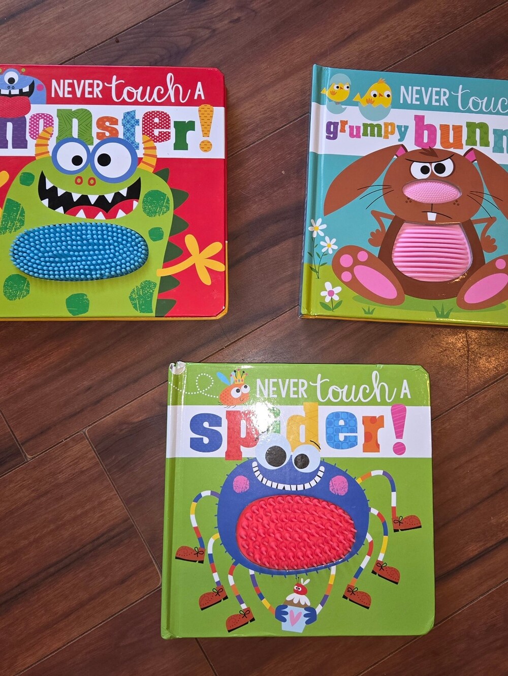 GUC (3) "Never Touch a..." Kids Touch-and-Feel Board Learning Books